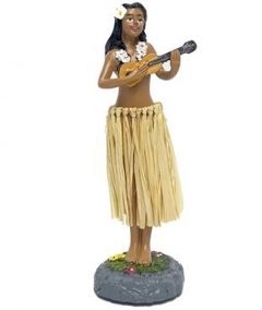 Devoted Hawaiian Hula Dashboard Girl